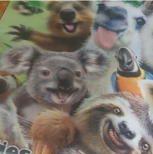 2 Placemats Selfies 3D Kids By Howard Robinson Dinosaurs Jungle